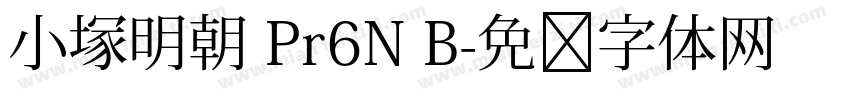 小塚明朝 Pr6N B字体转换